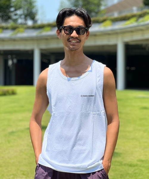 MAGIC NUMBER（マジック ナンバー）の「【MAGIC NUMBER】STOCK LOGO US COTTON TANK（タンクトップ・メンズ・ホワイト/ブラック・MEDIUM/LARGE/X-LARGE）」の11枚目の写真