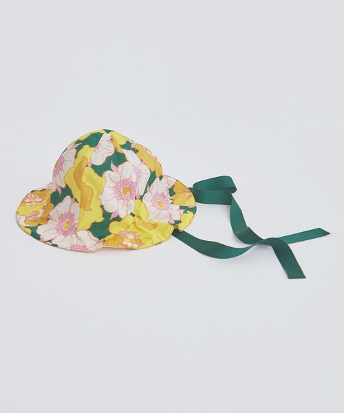 Dot＆Stripes CHILD WOMAN（ドットアンドストライプス　チャイルドウーマン）の「【WEB別注】リバティ イカット・アネモネ チューリップハット（ハット・レディース・グリーン・FREE）」の8枚目の写真
