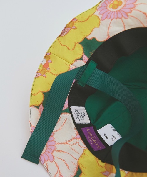 Dot＆Stripes CHILD WOMAN（ドットアンドストライプス　チャイルドウーマン）の「【WEB別注】リバティ イカット・アネモネ チューリップハット（ハット・レディース・グリーン・FREE）」の10枚目の写真