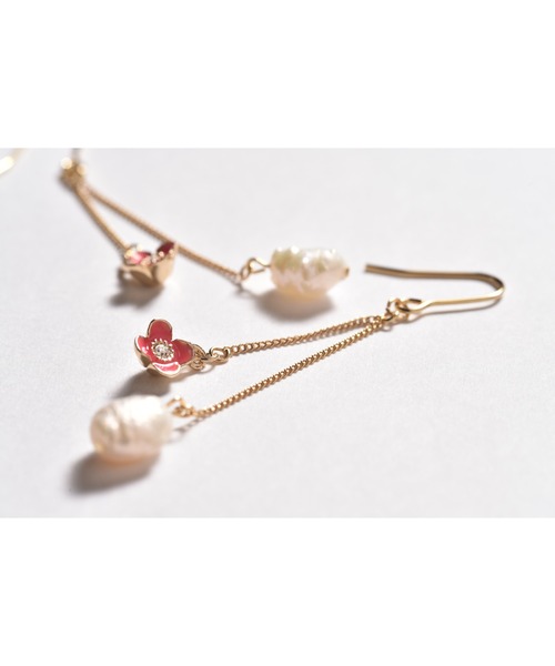 tone（トーン）の「【Astyle】淡水パール×ベロニカチェーンステンレスピアス(MA)（ピアス（両耳用）・レディース・ゴールド・FREE）」の3枚目の写真