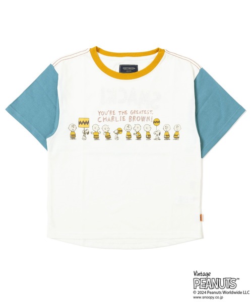 KRIFF MAYER Lady's Collection(クリフメイヤーレディースコレクション)の「スヌーピー半袖ゆるT(チャーリー)(Tシャツ/カットソー・レディース・チャコール/カラフル/ブルー/オフホワイト/イエロー・MEDIUM/LARGE)」の8枚目の写真