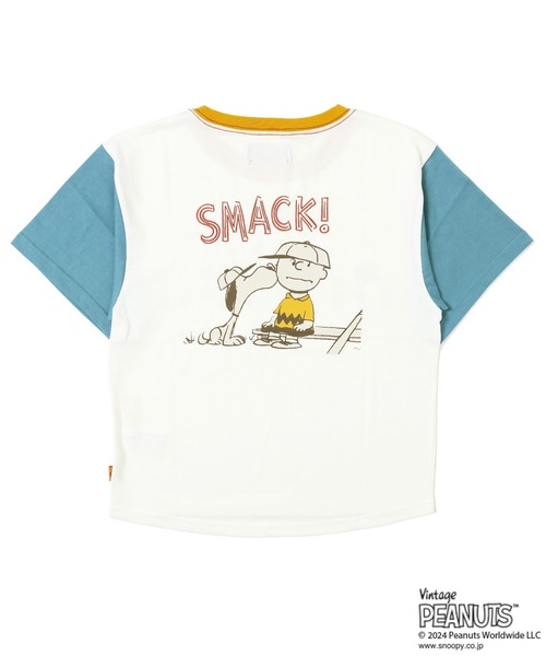 KRIFF MAYER Lady's Collection(クリフメイヤーレディースコレクション)の「スヌーピー半袖ゆるT(チャーリー)(Tシャツ/カットソー・レディース・チャコール/カラフル/ブルー/オフホワイト/イエロー・MEDIUM/LARGE)」の9枚目の写真