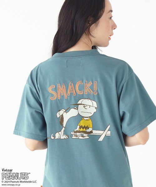 KRIFF MAYER Lady's Collection(クリフメイヤーレディースコレクション)の「スヌーピー半袖ゆるT(チャーリー)(Tシャツ/カットソー・レディース・チャコール/カラフル/ブルー/オフホワイト/イエロー・MEDIUM/LARGE)」の17枚目の写真