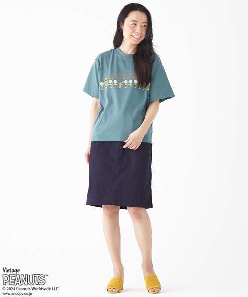 KRIFF MAYER Lady's Collection(クリフメイヤーレディースコレクション)の「スヌーピー半袖ゆるT(チャーリー)(Tシャツ/カットソー・レディース・チャコール/カラフル/ブルー/オフホワイト/イエロー・MEDIUM/LARGE)」の18枚目の写真