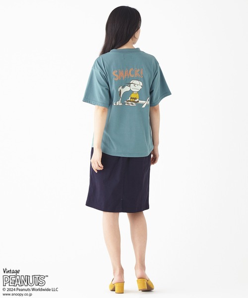 KRIFF MAYER Lady's Collection(クリフメイヤーレディースコレクション)の「スヌーピー半袖ゆるT(チャーリー)(Tシャツ/カットソー・レディース・チャコール/カラフル/ブルー/オフホワイト/イエロー・MEDIUM/LARGE)」の19枚目の写真