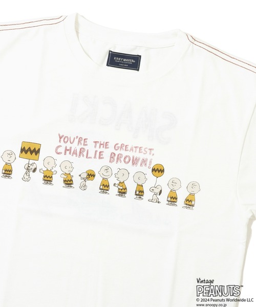 KRIFF MAYER Lady's Collection(クリフメイヤーレディースコレクション)の「スヌーピー半袖ゆるT(チャーリー)(Tシャツ/カットソー・レディース・チャコール/カラフル/ブルー/オフホワイト/イエロー・MEDIUM/LARGE)」の20枚目の写真