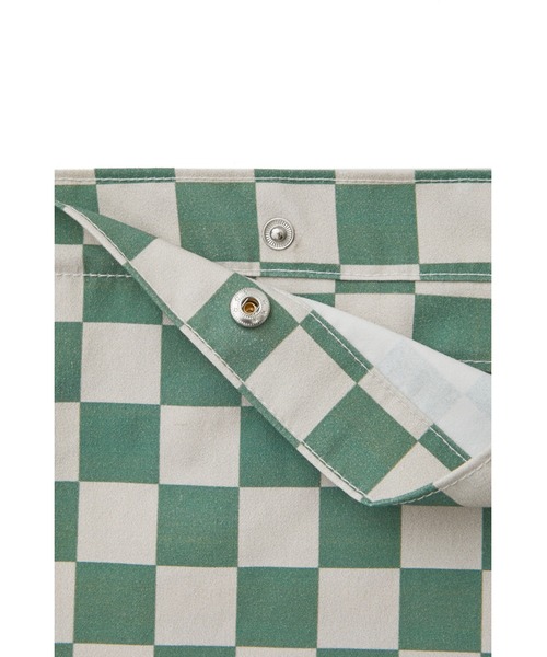 ENCIRCLE(エンサークル)の「【ENCIRCLE/エンサークル】Block check bag/ブロックチェックバック(エコバッグ/サブバッグ・レディース・ライトグリーン/ブラウン・FREE)」の3枚目の写真