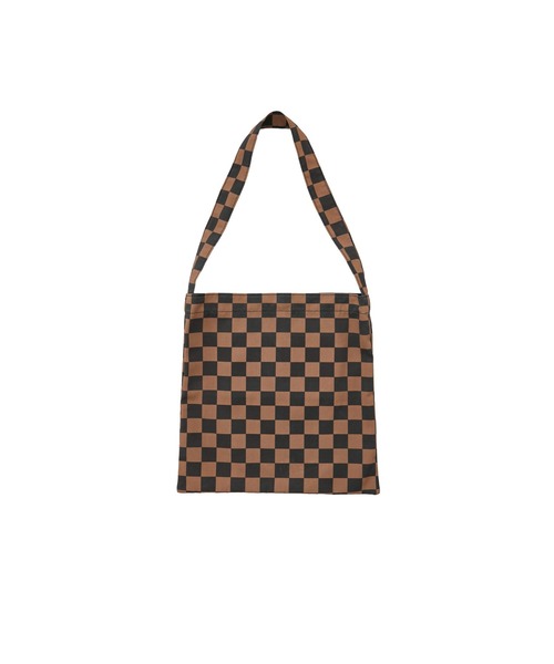ENCIRCLE(エンサークル)の「【ENCIRCLE/エンサークル】Block check bag/ブロックチェックバック(エコバッグ/サブバッグ・レディース・ライトグリーン/ブラウン・FREE)」の5枚目の写真