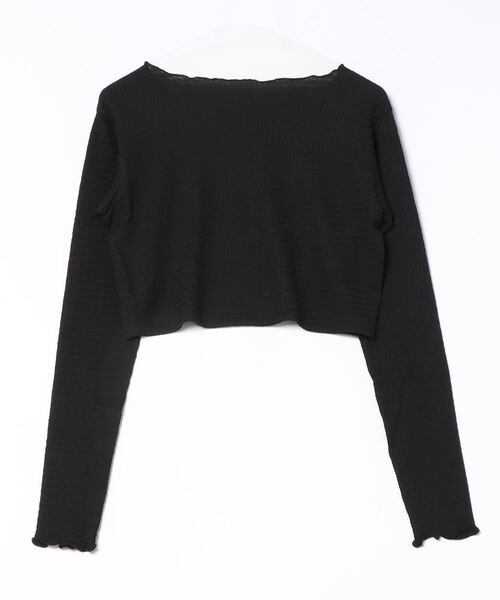 mimi toujours（ミミトゥジュール）の「メロウデザイン クロップド シアー トップス mimi toujours×nono（Tシャツ/カットソー・レディース・アイボリー/ブラック/ピンク・M）」の15枚目の写真