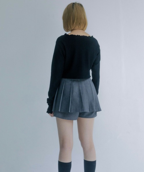 mimi toujours（ミミトゥジュール）の「メロウデザイン クロップド シアー トップス mimi toujours×nono（Tシャツ/カットソー・レディース・アイボリー/ブラック/ピンク・M）」の9枚目の写真