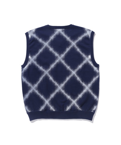 XLARGE（エクストララージ）の「BARBED WIRE KNIT VEST（ベスト・メンズ・ネイビー/ブラック・XL/L/M）」の3枚目の写真