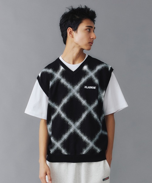 XLARGE（エクストララージ）の「BARBED WIRE KNIT VEST（ベスト・メンズ・ネイビー/ブラック・XL/L/M）」の10枚目の写真