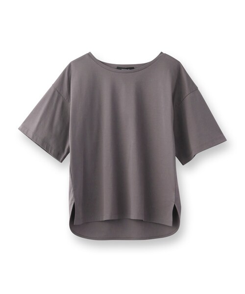UNTITLED(アンタイトル)の「◆【接触冷感/抗菌防臭/洗える】アイスクリアコットン 5分袖Tシャツ(Tシャツ/カットソー・レディース・オフホワイト/チャコールグレー/ブラック・00/02/04/44/48/50)」の19枚目の写真