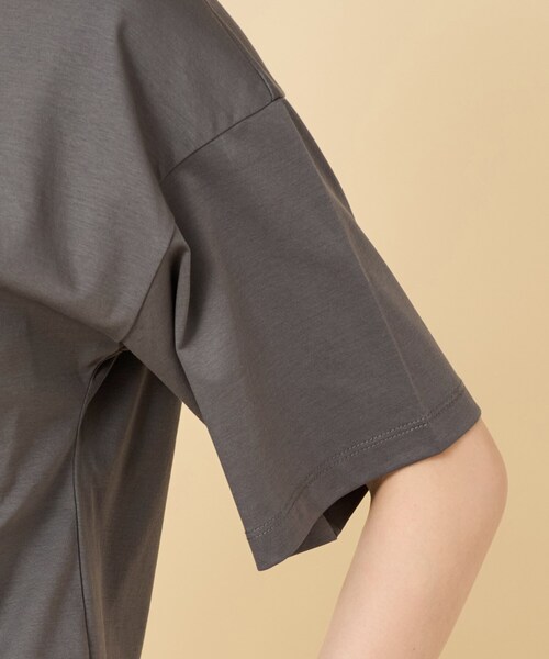 UNTITLED(アンタイトル)の「◆【接触冷感/抗菌防臭/洗える】アイスクリアコットン 5分袖Tシャツ(Tシャツ/カットソー・レディース・オフホワイト/チャコールグレー/ブラック・00/02/04/44/48/50)」の14枚目の写真