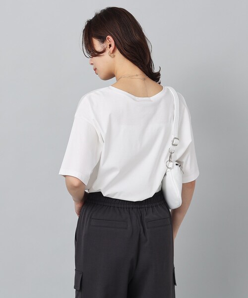 UNTITLED(アンタイトル)の「◆【接触冷感/抗菌防臭/洗える】アイスクリアコットン 5分袖Tシャツ(Tシャツ/カットソー・レディース・オフホワイト/チャコールグレー/ブラック・00/02/04/44/48/50)」の17枚目の写真