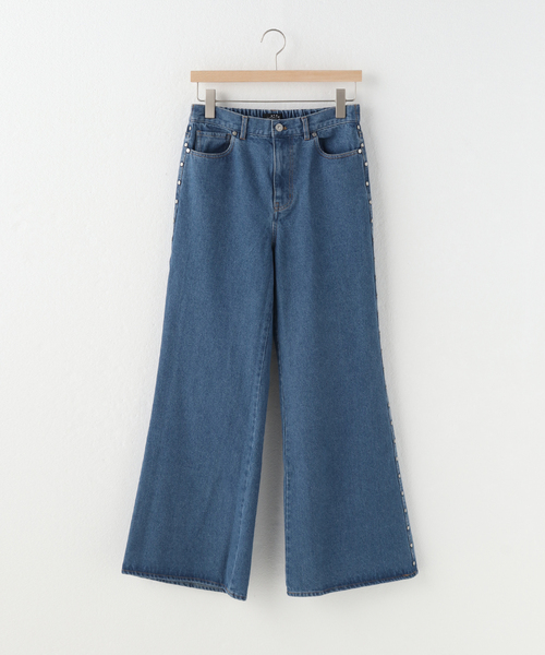 【最終値下げ】AFB denim セール】【AFB / エーエフビー】STUDDED BAGGY PANTS（デニムパンツ