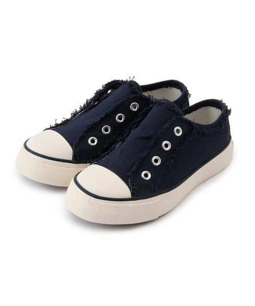 coen（コーエン）の「【coen kids】キャンバススリッポン15FW（16cm～20cm）（スリッポン・キッズ・ホワイト/ネイビー/その他1・XX-LARGE/SMALL/MEDIUM/X-LARGE/LARGE）」の3枚目の写真