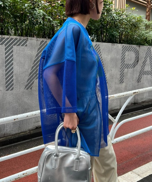 [美品] etsinta リメイクメッシュ　オーバーユニフォーム XL レッド etsinta（エシンタ）の「【etsinta／エシンタ】リメイク