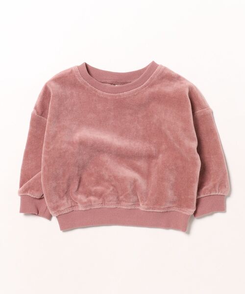 【セール】【Bs】【it】【Quincy Mae】VELOUR RELAXED SWEATSHIRT || FIG（その他ベビー用品）｜Quincy Mae（クインシーメイ）