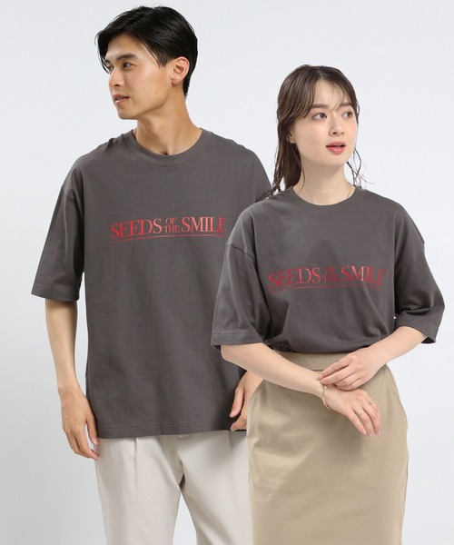 GLOBAL WORK Smile Seed Store（グローバルワーク スマイルシードストア）の「コットンプリントTシャツ半袖/984098（Tシャツ/カットソー・メンズ・ホワイト系その他6/ブラック/チャコール/オフホワイト・LARGE/X-LARGE/SMALL/MEDIUM）」の4枚目の写真