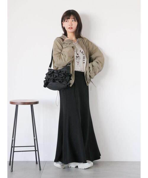 ehka sopo（エヘカソポ）の「◎カットマーメイドスカート（スカート・レディース・ブラック/グレー/オフホワイト/カーキ・F）」の10枚目の写真