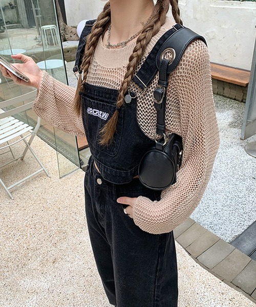 aimoha（アイモハ）の「デニムベスト+パンツセットアップ（サロペット/オーバーオール・レディース・ブラック/ネイビー・LARGE/MEDIUM/SMALL）」の3枚目の写真