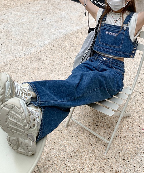 aimoha（アイモハ）の「デニムベスト+パンツセットアップ（サロペット/オーバーオール・レディース・ブラック/ネイビー・LARGE/MEDIUM/SMALL）」の12枚目の写真