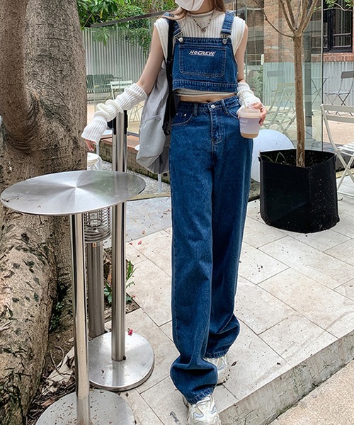 aimoha（アイモハ）の「デニムベスト+パンツセットアップ（サロペット/オーバーオール・レディース・ブラック/ネイビー・LARGE/MEDIUM/SMALL）」の15枚目の写真