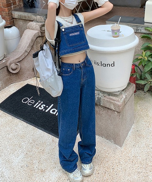 aimoha（アイモハ）の「デニムベスト+パンツセットアップ（サロペット/オーバーオール・レディース・ブラック/ネイビー・LARGE/MEDIUM/SMALL）」の16枚目の写真