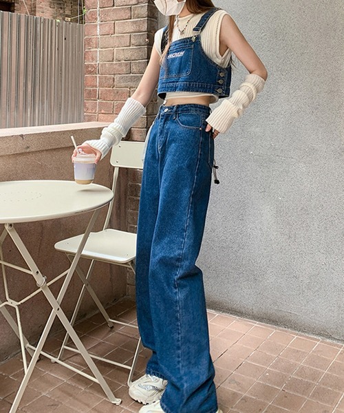 aimoha（アイモハ）の「デニムベスト+パンツセットアップ（サロペット/オーバーオール・レディース・ブラック/ネイビー・LARGE/MEDIUM/SMALL）」の19枚目の写真