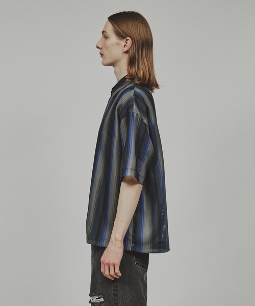 tk.TAKEO KIKUCHI（ティーケータケオキクチ）の「◆メッシュ2WAYシャツ（シャツ/ブラウス・メンズ・グレー系2/ダークブラウン系2/ネイビー系2/パープル系2/ブルー系その他5/ブラック系3・01/02/03）」の9枚目の写真