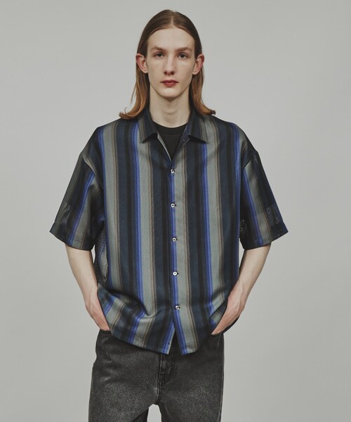 tk.TAKEO KIKUCHI（ティーケータケオキクチ）の「◆メッシュ2WAYシャツ（シャツ/ブラウス・メンズ・グレー系2/ダークブラウン系2/ネイビー系2/パープル系2/ブルー系その他5/ブラック系3・01/02/03）」の18枚目の写真