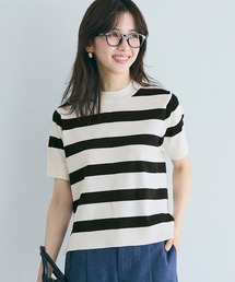 サマーニットサイドスリットトップス