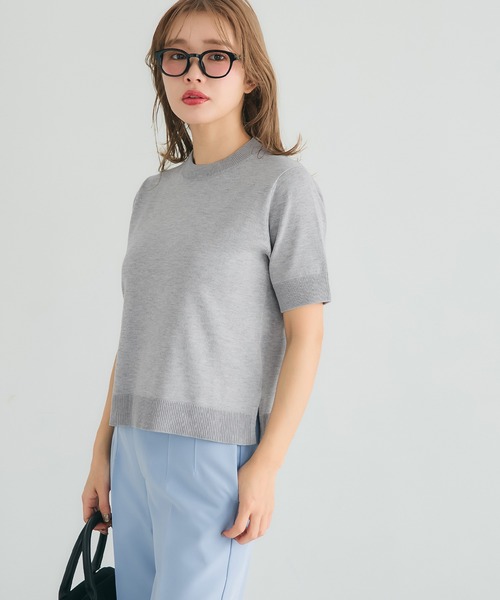 coca(coca)(コカ)の「サマーニットサイドスリットトップス(Tシャツ/カットソー・レディース・ブラック/アイボリー/ライトグレー/ライトグリーン/その他1/ライトピンク/ライトベージュ/ライトブルー/ホワイト/A・S/M/L/XL)」の18枚目の写真