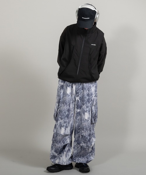 Perushu（ペルーシュ）の「アソートデザインジップスタンドネックベスト（ベスト・メンズ・ブラック/グレー系/ブラック系・MEDIUM/LARGE）」の7枚目の写真