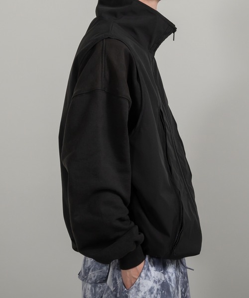 Perushu（ペルーシュ）の「アソートデザインジップスタンドネックベスト（ベスト・メンズ・ブラック/グレー系/ブラック系・MEDIUM/LARGE）」の6枚目の写真