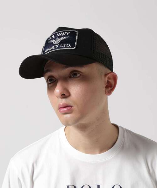 AVIREX（アヴィレックス）の「MESH CAP US NAVY / メッシュキャップ US ネイビー / AVIREX / アヴィレックス（キャップ・メンズ・その他4/ブラック/オリーブ系・F）」の5枚目の写真