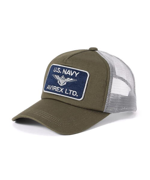 AVIREX（アヴィレックス）の「MESH CAP US NAVY / メッシュキャップ US ネイビー / AVIREX / アヴィレックス（キャップ・メンズ・その他4/ブラック/オリーブ系・F）」の3枚目の写真