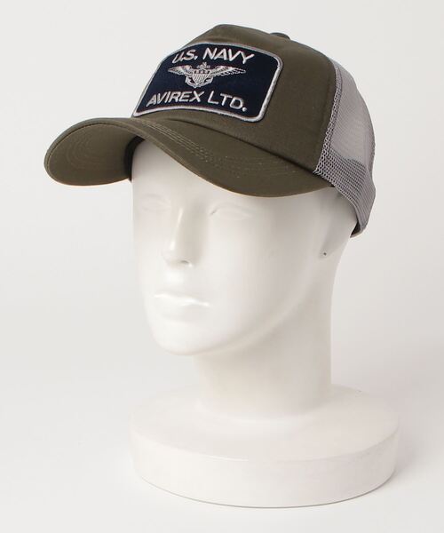 AVIREX（アヴィレックス）の「MESH CAP US NAVY / メッシュキャップ US ネイビー / AVIREX / アヴィレックス（キャップ・メンズ・その他4/ブラック/オリーブ系・F）」の15枚目の写真