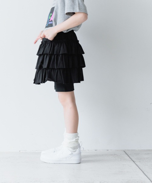 LOWRYS FARM(ローリーズファーム)の「カットティアードミニスカート 122364(スカート・キッズ・ブラック/グレー/レッド・110cm/120cm/130cm/140cm/150cm)」の16枚目の写真