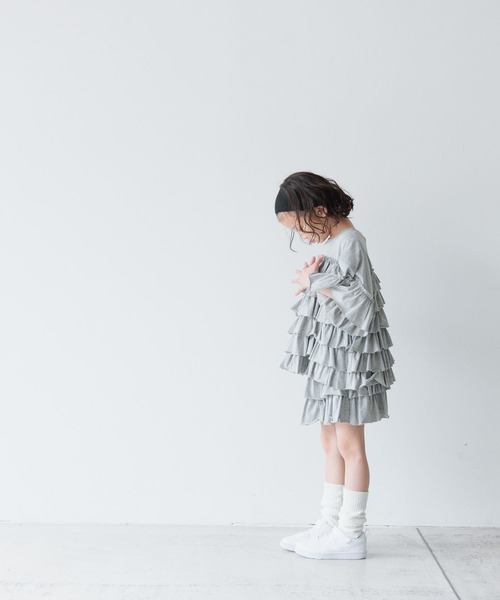 LOWRYS FARM(ローリーズファーム)の「カットティアードミニスカート 122364(スカート・キッズ・ブラック/グレー/レッド・110cm/120cm/130cm/140cm/150cm)」の19枚目の写真