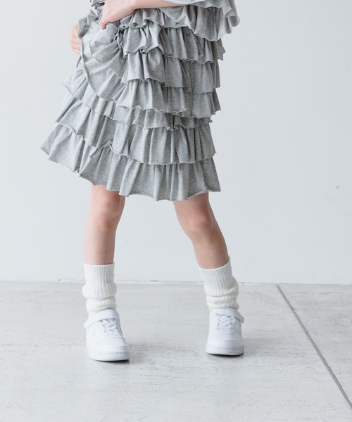 LOWRYS FARM(ローリーズファーム)の「カットティアードミニスカート 122364(スカート・キッズ・ブラック/グレー/レッド・110cm/120cm/130cm/140cm/150cm)」の21枚目の写真