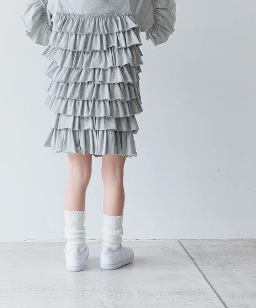 LOWRYS FARM(ローリーズファーム)の「カットティアードミニスカート 122364(スカート・キッズ・ブラック/グレー/レッド・110cm/120cm/130cm/140cm/150cm)」の22枚目の写真