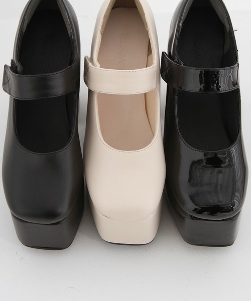 Newlyme（ニューリーミー）の「厚底ストラップパンプス（パンプス・レディース・ベージュ/ブラック/ブラック系その他・22.5cm/23cm/23.5cm/24cm/24.5cm/25cm）」の19枚目の写真
