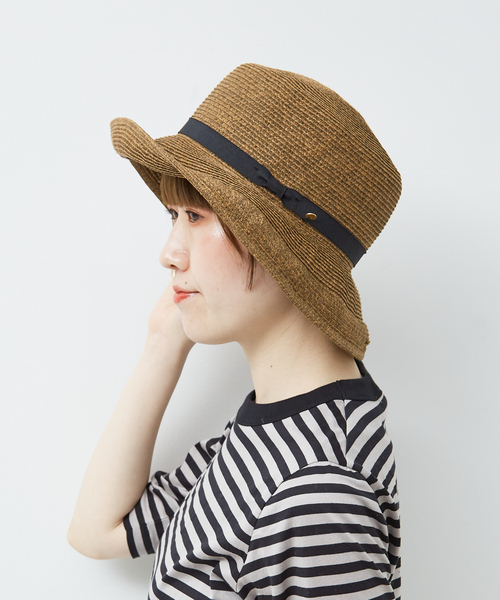 collex（コレックス）の「【UVカット・畳める】クランプルハット（ハット・レディース・ベージュ/ライトグレー/ブラウン・フリー）」の4枚目の写真