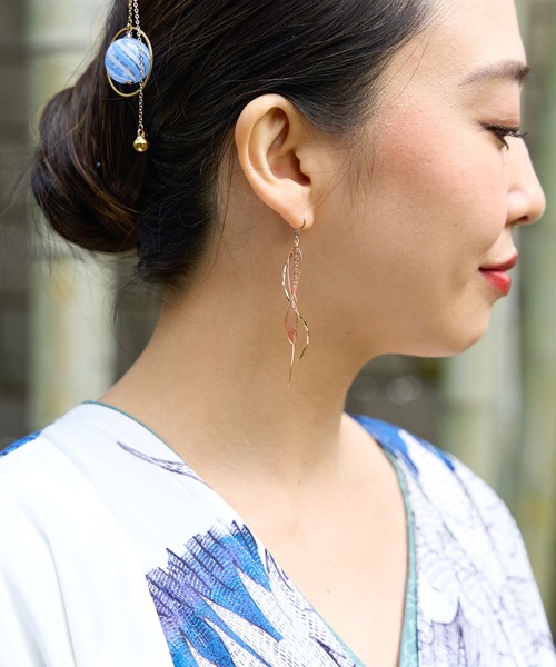 カヤ(カヤ)の「【カヤ】悠々金魚ピアス(ピアス(両耳用)・レディース・レッド系その他/ブラック系その他/ブルー系その他・FREE)」の5枚目の写真