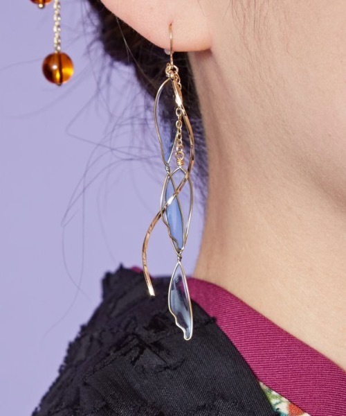 カヤ(カヤ)の「【カヤ】悠々金魚ピアス(ピアス(両耳用)・レディース・レッド系その他/ブラック系その他/ブルー系その他・FREE)」の7枚目の写真