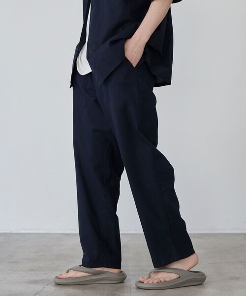 coen(コーエン)の「フレンチリネンコットンイージーベイカーパンツ(その他パンツ・メンズ・オリーブ/ネイビー/ベージュ・M/S/XL/L)」の3枚目の写真