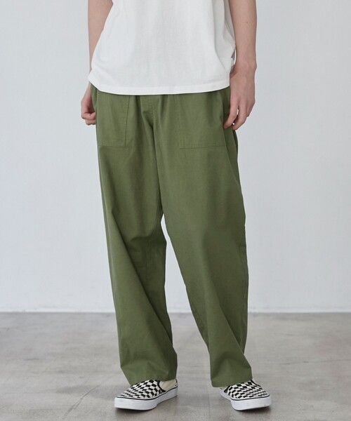 coen(コーエン)の「フレンチリネンコットンイージーベイカーパンツ(その他パンツ・メンズ・オリーブ/ネイビー/ベージュ・M/S/XL/L)」の2枚目の写真