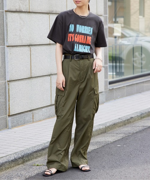 THE FINAL VIEW(ザファイナルビュー)の「【THE FINAL VIEW】NO WORRIES Vintage message logo print T-shirt unisex ビンテージ メッセージロゴプリントTシャツ ユニセックス(Tシャツ/カットソー・メンズ・ベビーピンク/グレイッシュブルー/ホワイト/スミクロ/ベージュ・S/M/L/XL)」の21枚目の写真